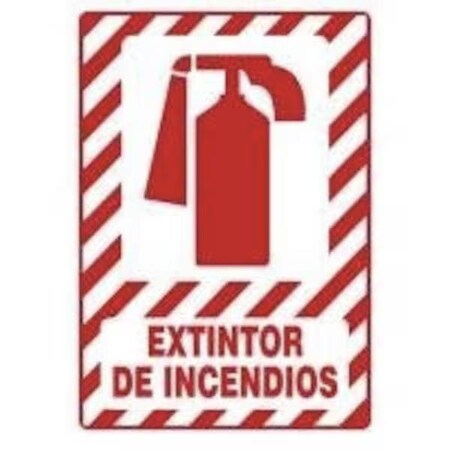 Accuform Safety Sign FIRE EXTINGUISHER 14 in x SHMFXG516XP